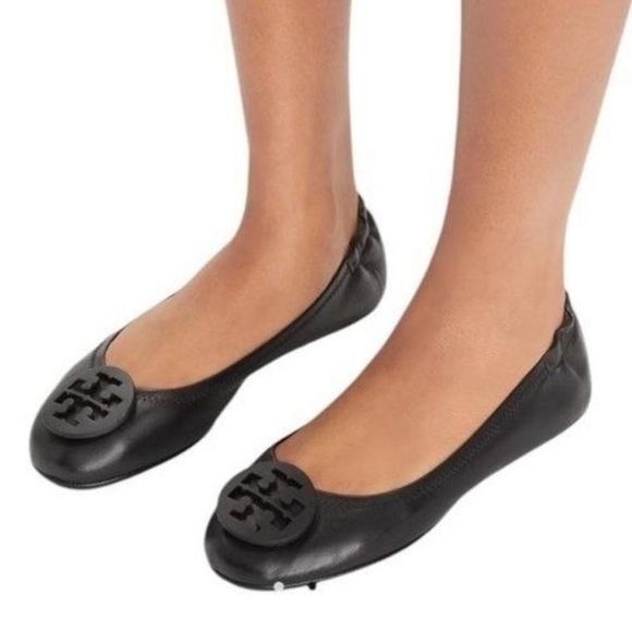 Tory Burch Minnie Travel Ballet Flat Leather Women's Size 7.5M 🌴 - Picture 1 of 10